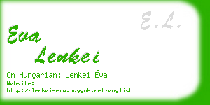 eva lenkei business card