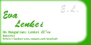 eva lenkei business card